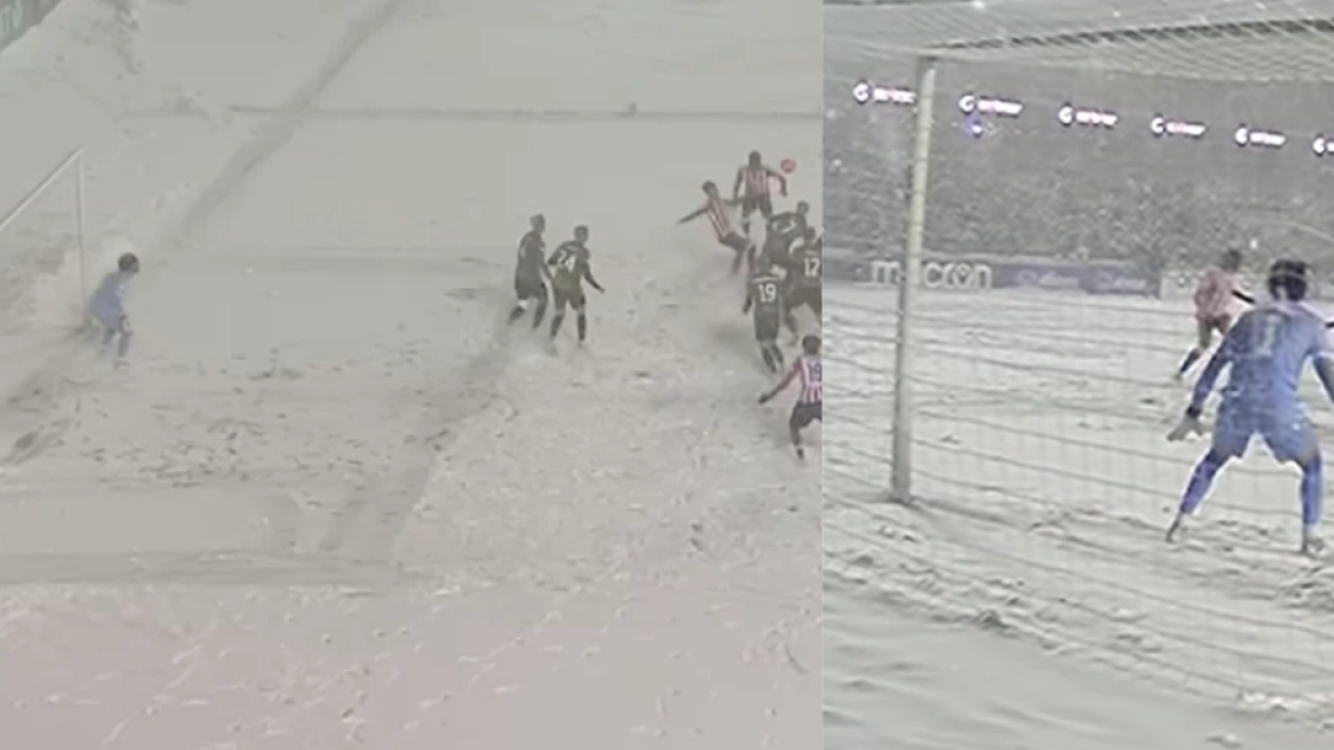 Gol de chilena en medio de una nevada en Canadá que se volvió viral en redes sociales ocurrió en noviembre de 2025