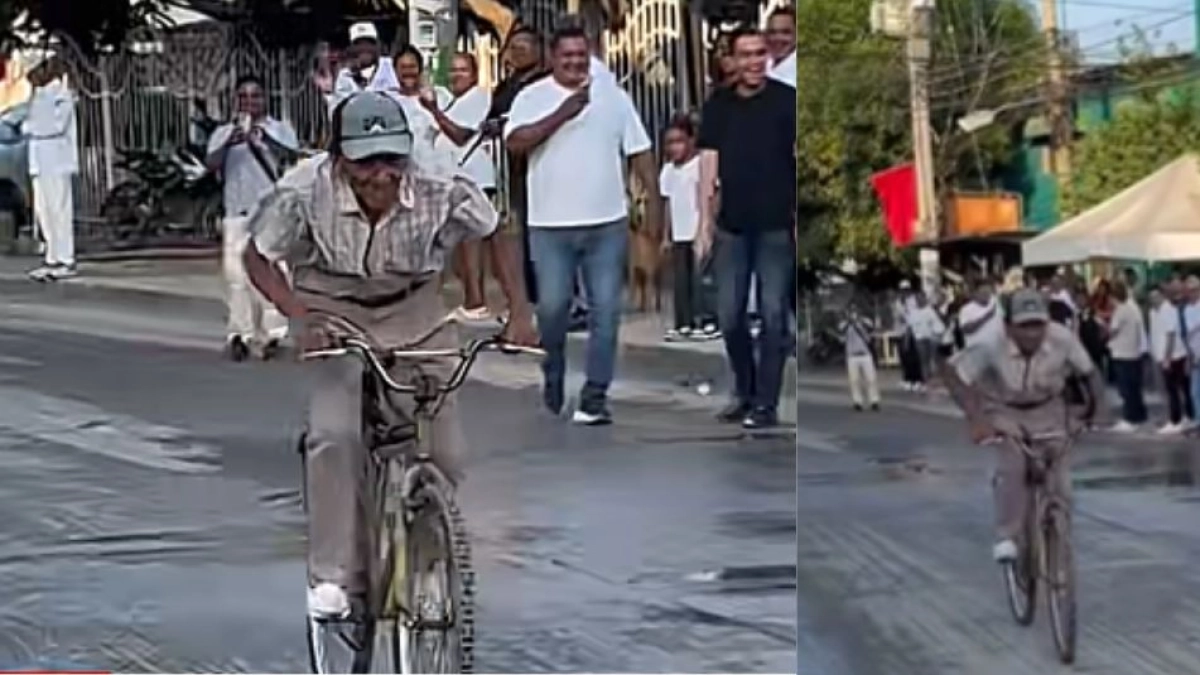 Don Antonio, el ciclista que se robó las miradas en el Gran Fondo de Nairo Quintana, en Cartagena: 'El deporte más lindo que tenemos los colombianos'