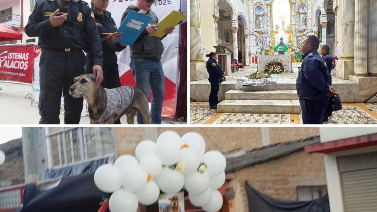 El último y conmovedor adiós al perrito Leyenda con misa parroquial, un desfile en las calles y el homenaje de los bomberos en un municipio de Nariño