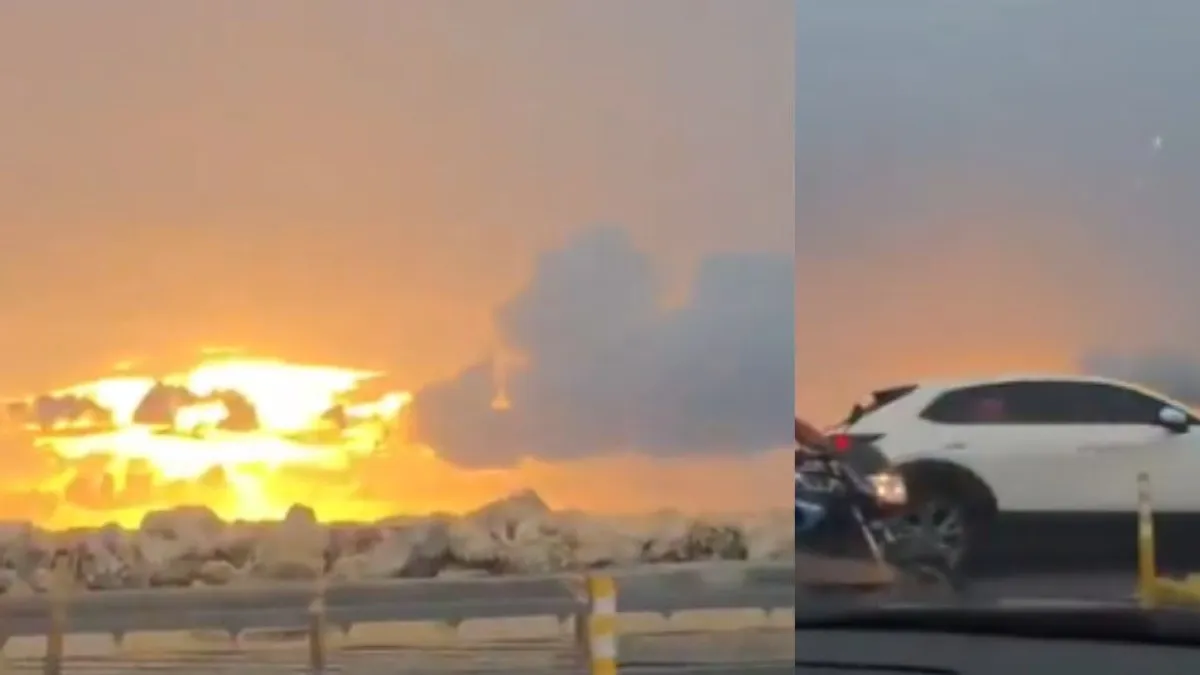 Mientras grababa el atardecer, captó el momento de un accidente múltiple en Cartagena