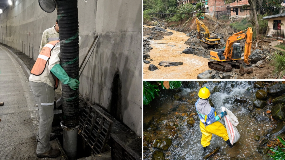 Medellín interviene quebradas y soterrados para prevenir nuevas emergencias por lluvias: van más de 7.500 metros cúbicos de residuos removidos en 2026