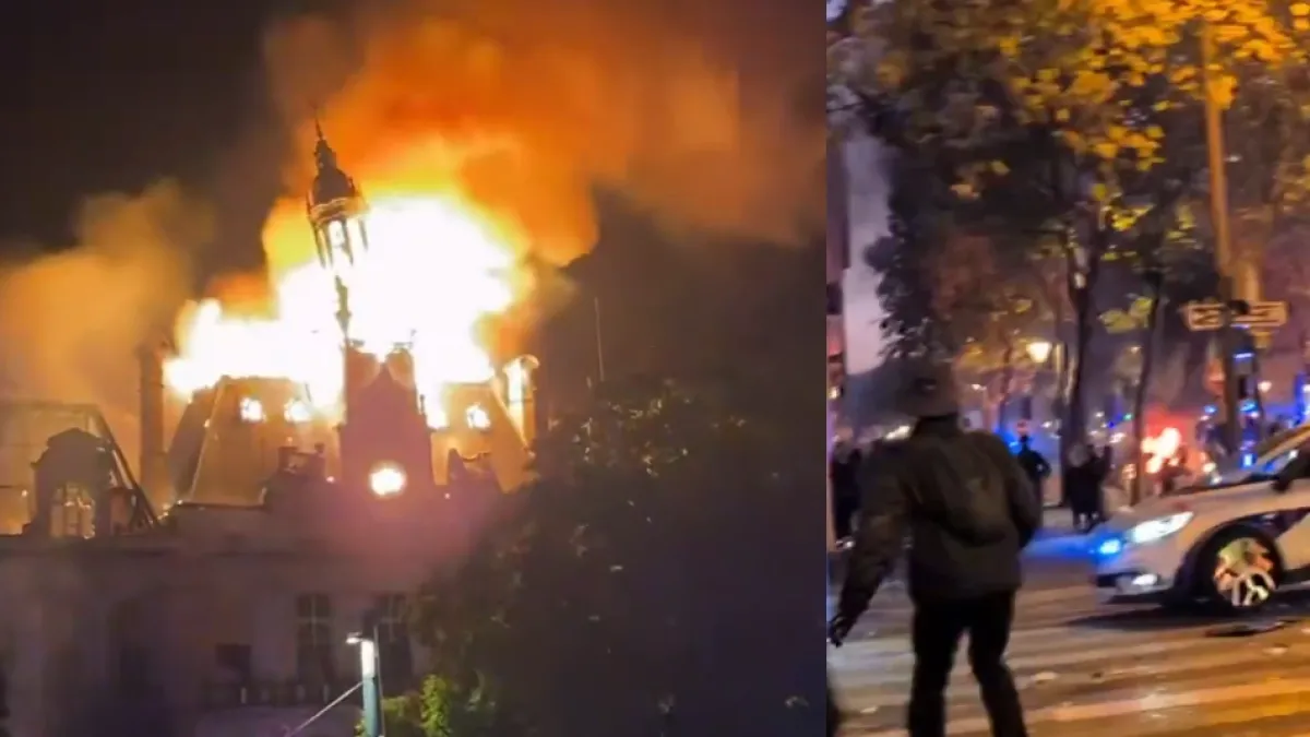 Videos: los impresionantes incendios y disturbios en Francia en protestas por costo de vida; se quemó histórica edificación en Limoges