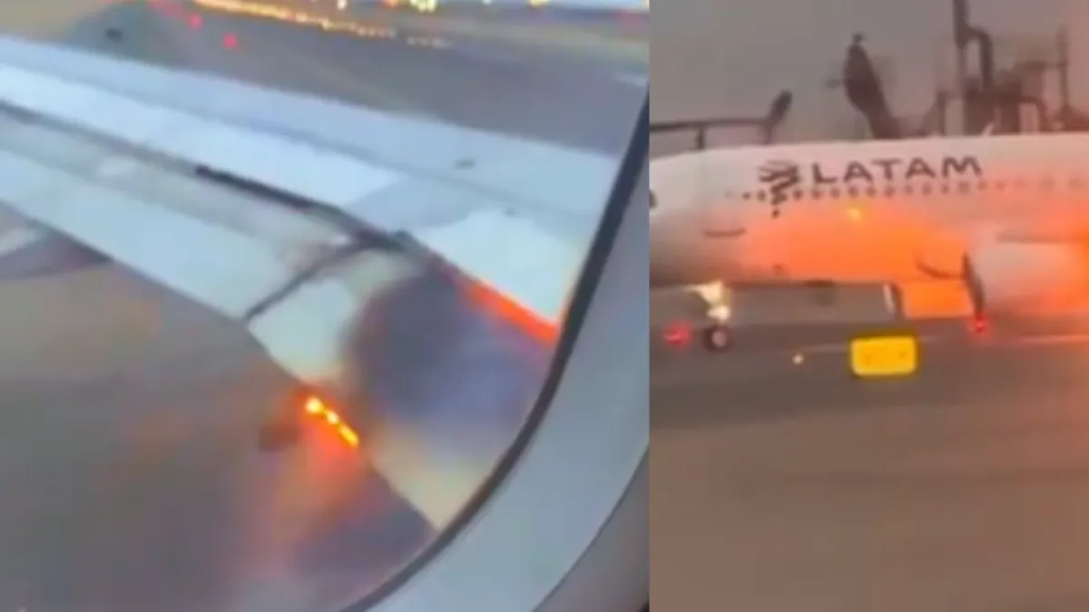 Video | Emergencia en vuelo de Perú: ala de avión de Latam se prendió en llamas antes de despegar en pista de aeropuerto y causó alerta a pasajeros