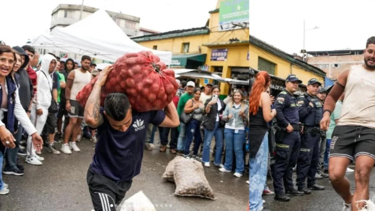 Coteros vs. deportistas: así fue el curioso concurso en Manizales que puso a prueba la fuerza y la resistencia de los participantes