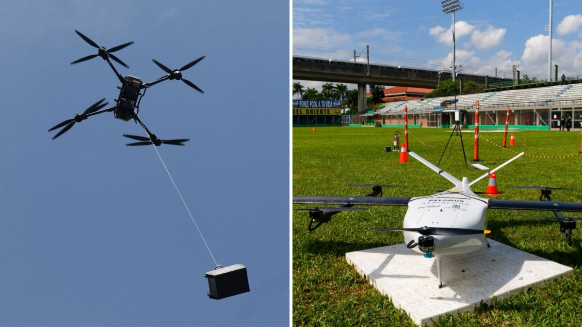 El primer piloto de transporte de carga urbana de drones en Colombia inició en Medellín: estos son los pormenores de la operación aérea