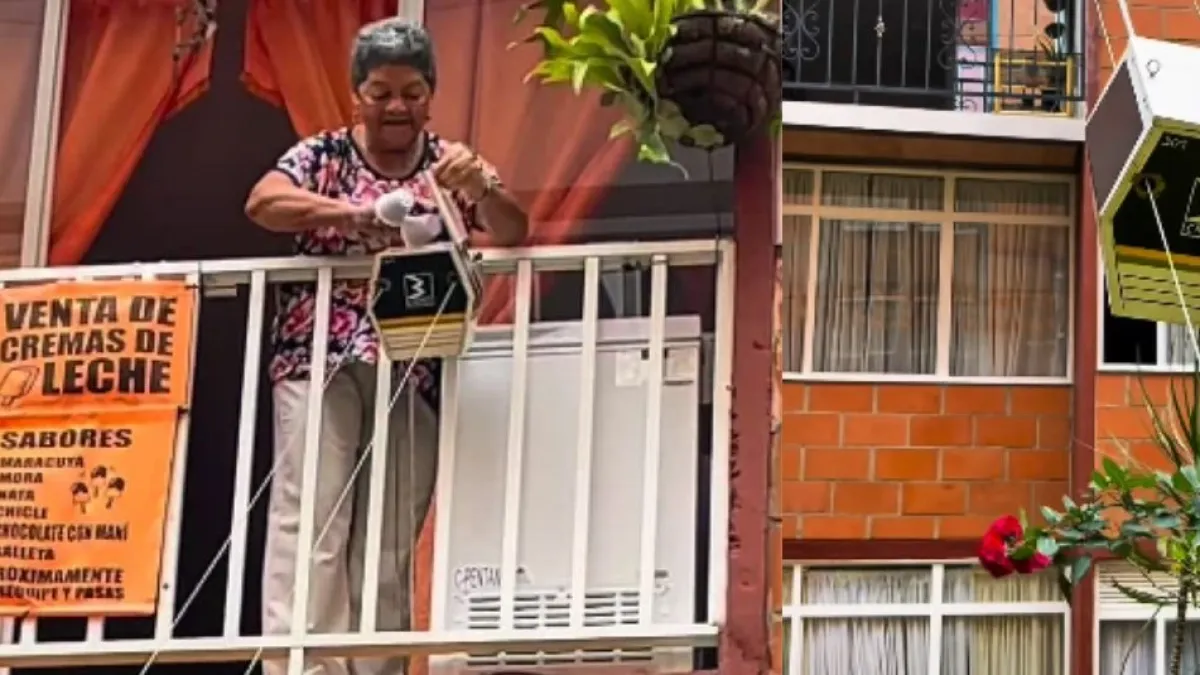 ¡Ingenio colombiano! Esta mujer hizo su propio vagón del Metro de Medellín para entregar sus domicilios