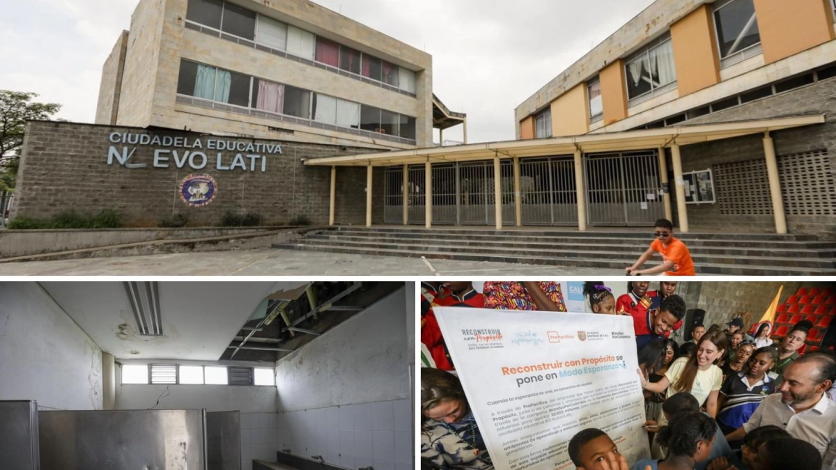 Con 2.800 millones de pesos arranca la reconstrucción de la institución educativa Nuevo Latir de 1.512 alumnos, afectada por el terremoto en Cali