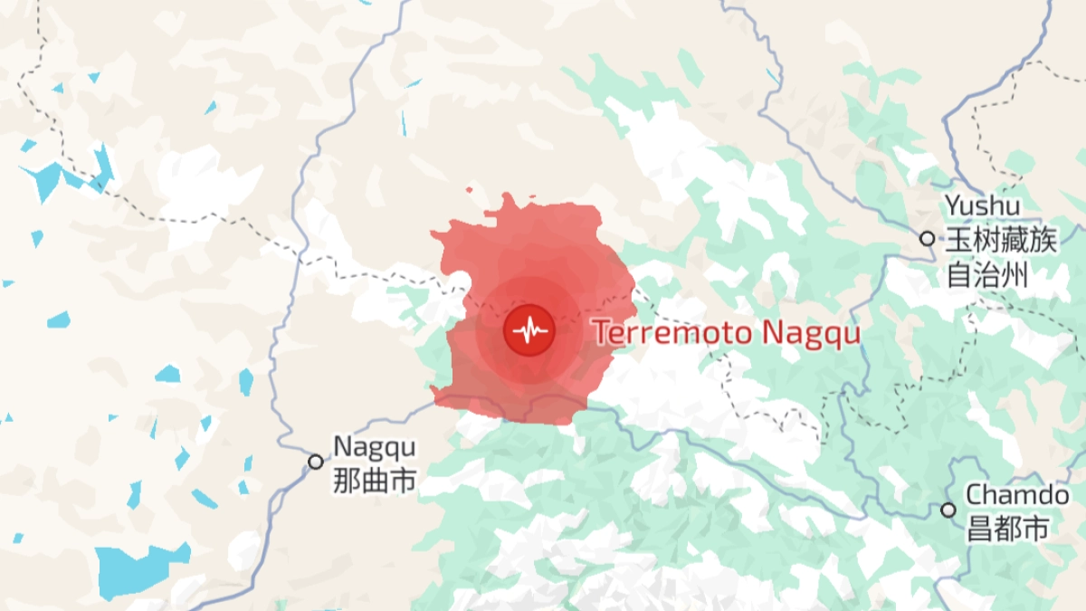 Terremoto de magnitud 5.8 sacude la región de Nagqu, China