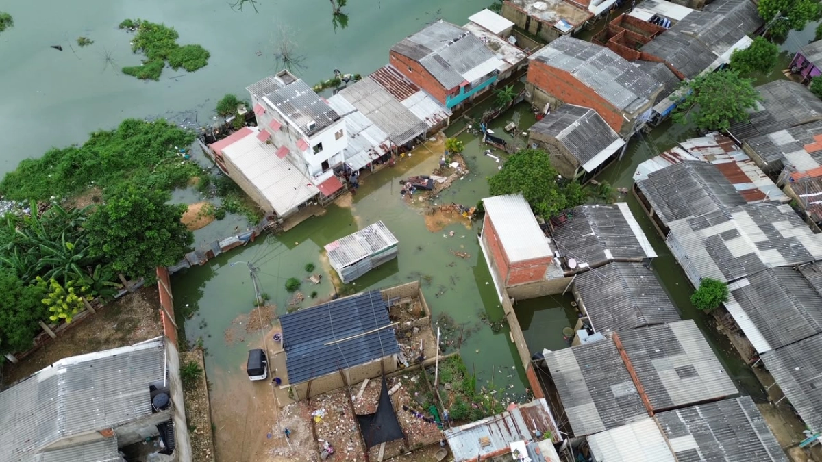 Emergencias en Turbaco (Bolívar) tras fuertes aguaceros: el agua se desbordó en seis sectores y dejó más de 250 familias afectadas