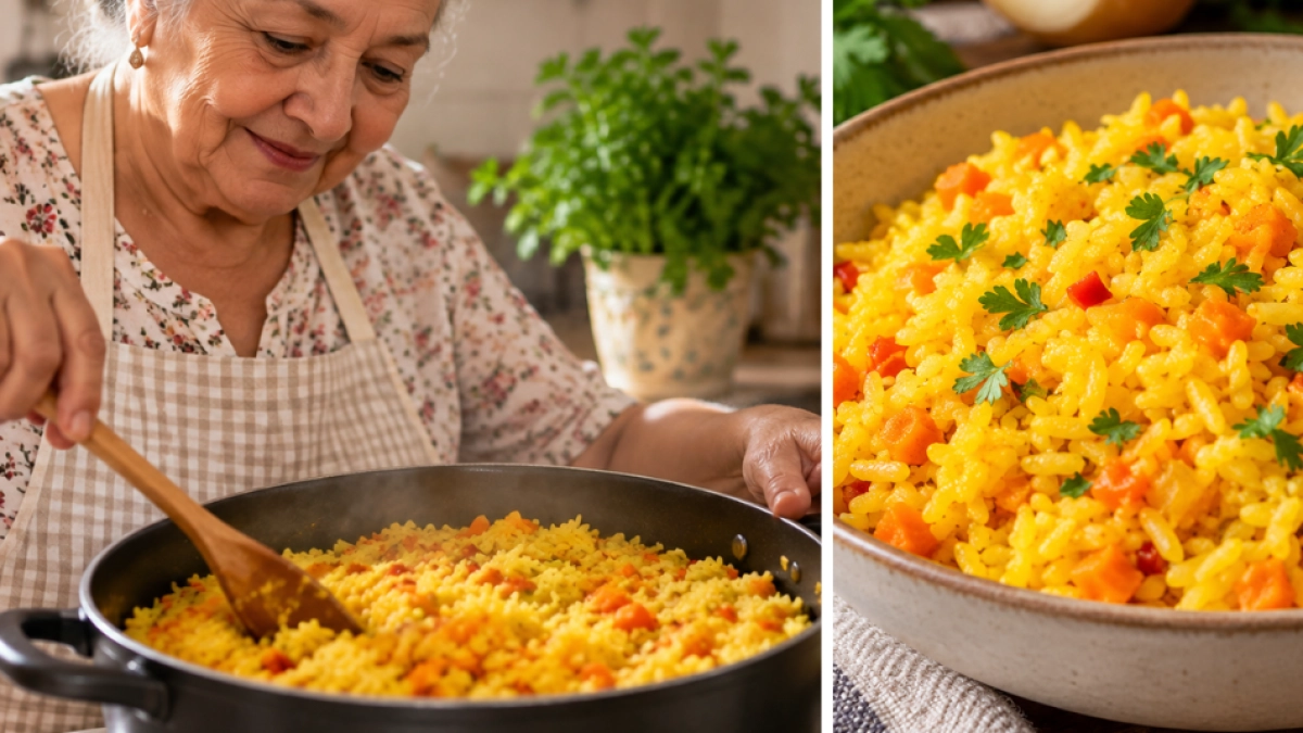 El truco de las abuelas: ‘Para preparar un arroz amarillo suelto, usa cúrcuma, zanahoria y estos ingredientes para darle un toque casero irresistible’