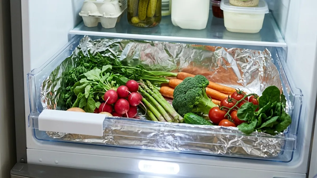 ¿Para qué sirve poner papel aluminio en el cajón de las verduras de la nevera y cuándo debe cambiarlo?
