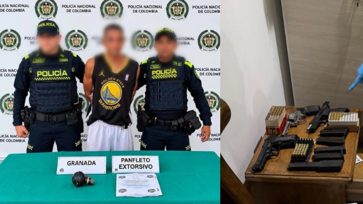 Uno guardaba  millones y un arsenal; otro llevaba una granada y panfletos extorsivos: siguen las redadas contra la extorsión en Barranquilla