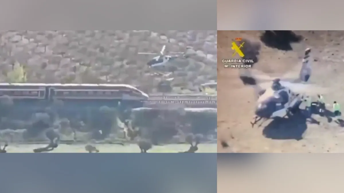 Guardia Civil española muestra cómo fue el impresionante rescate en helicóptero de un herido tras el trágico accidente entre dos trenes en España