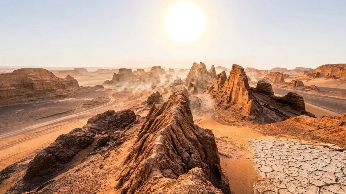 Con 80° de temperatura, este es el lugar más caliente del mundo: así es la vida en el desierto de Lut