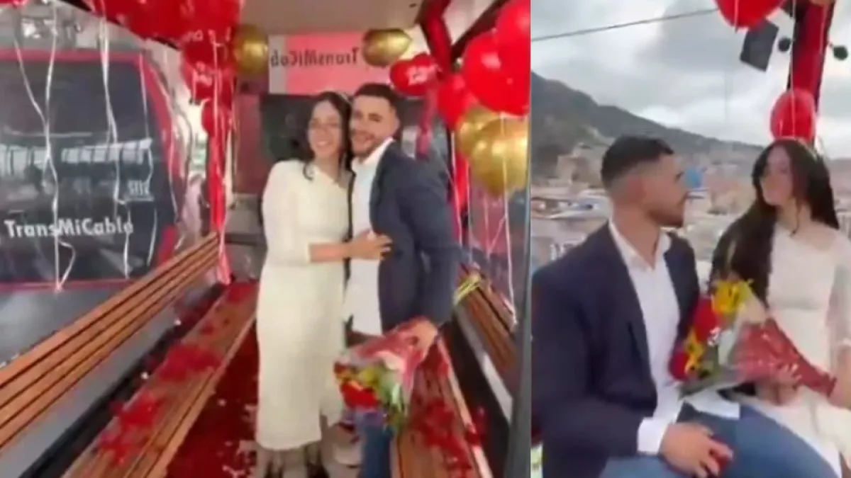 Pareja se comprometió en pleno recorrido del TransMiCable, en el sur de Bogotá: así fue el romántico momento