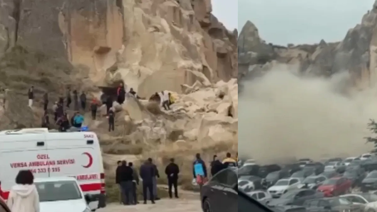 Tragedia en Turquía: derrumbe de una formación rocosa en el turístico destino de Capadocia deja varios muertos y heridos