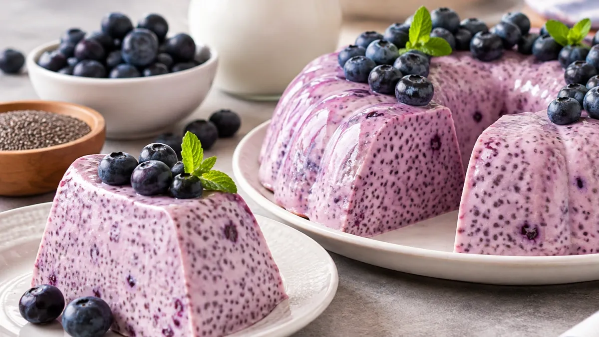 Gelatina de chía con arándanos: la receta cremosa rica en fibra que favorece la digestión y ayuda al tránsito intestinal
