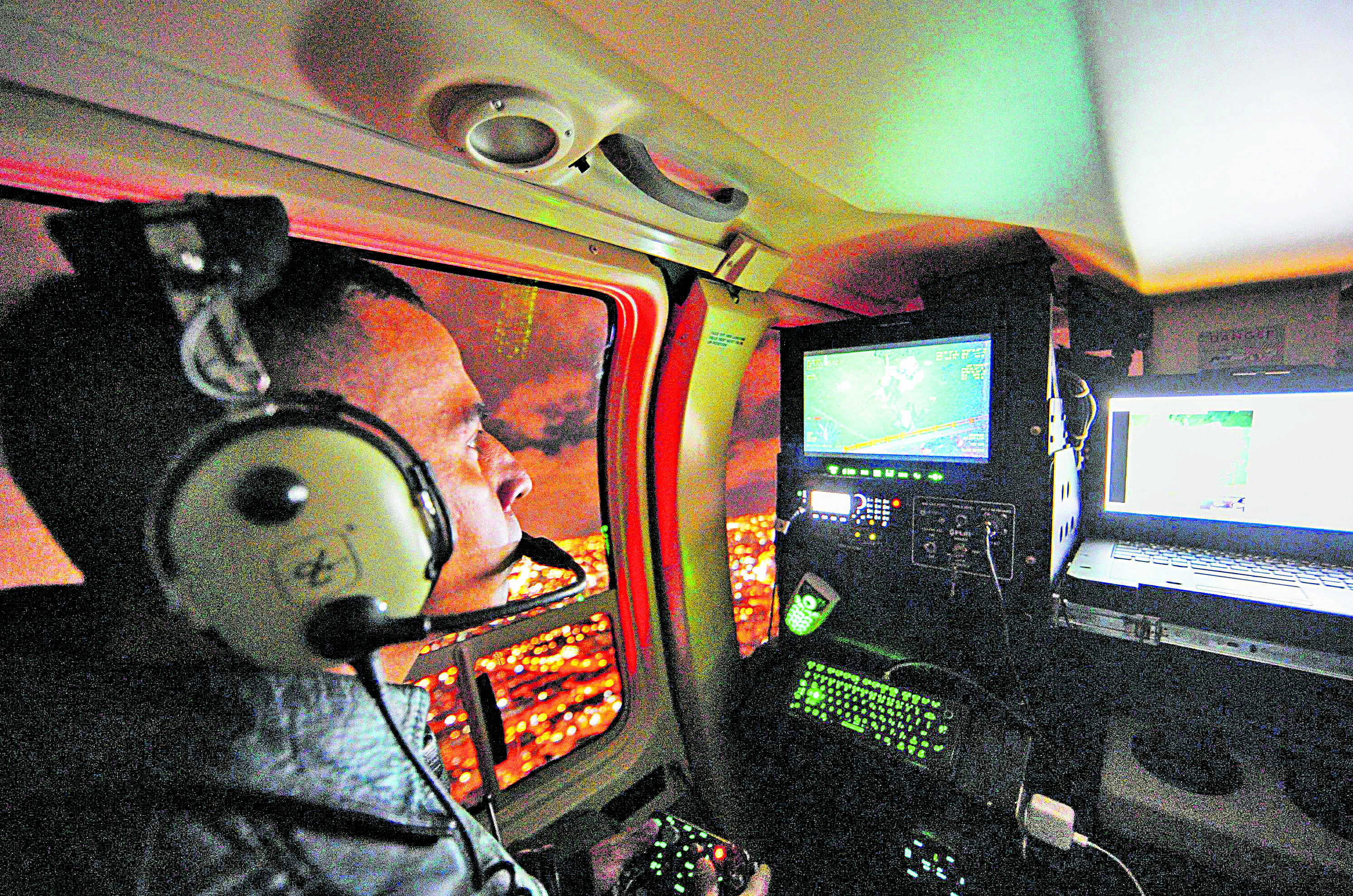 The Police Halcón helicopter accompanies mobilizations and also anti-crime operations carried out by the authorities in the city