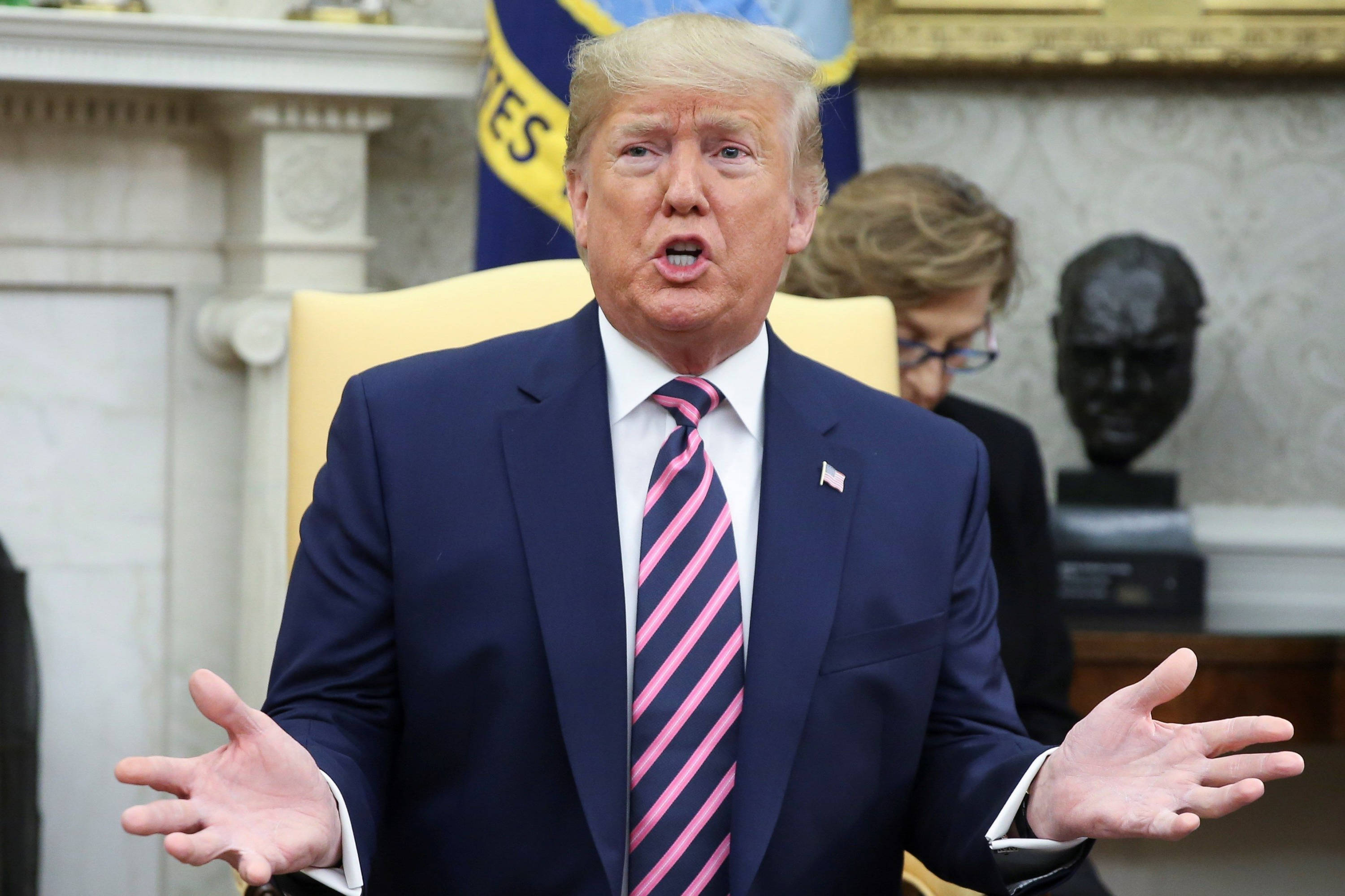 El presidente Trump dice que no le importa si el juicio en su contra es corto o largo. 'No hice nada malo', apuntó.