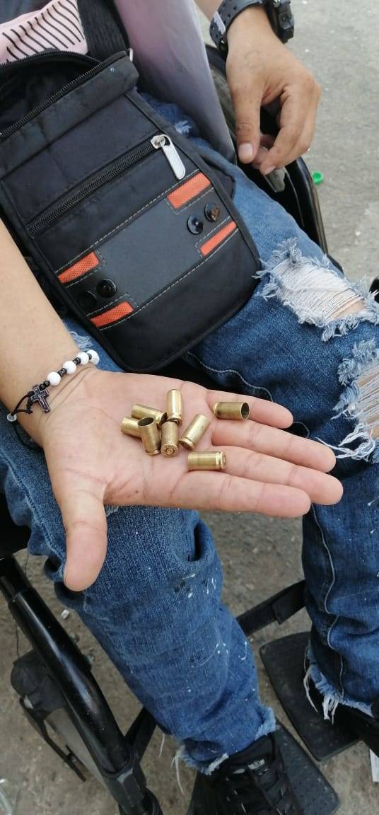 Balas recogidas en stio de balacera en Cali.