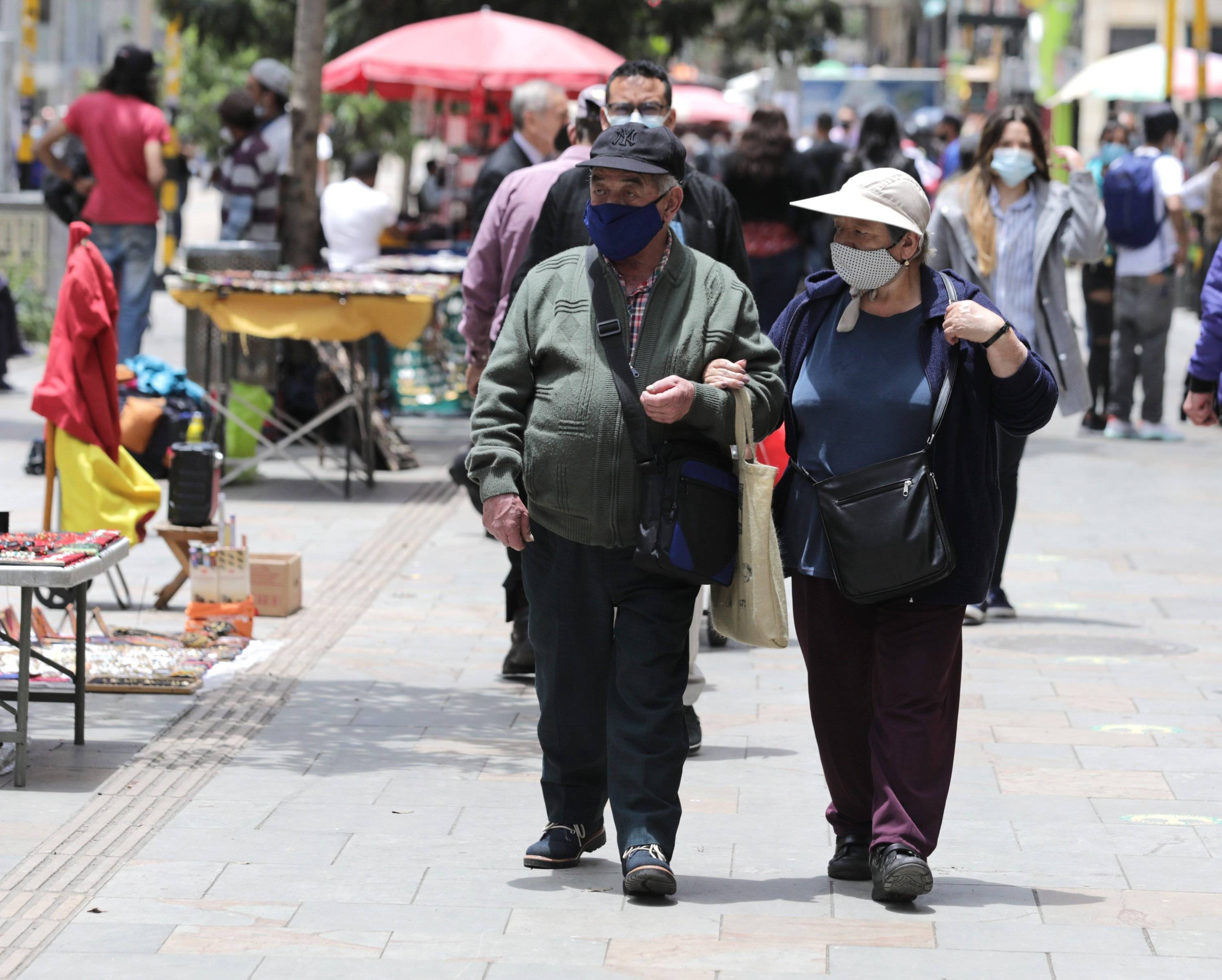 Peatones en Bogotá.
