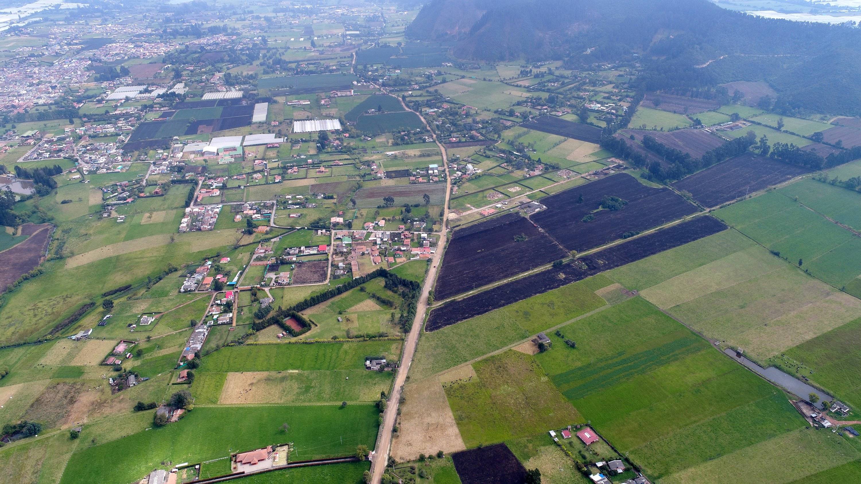 Vista aérea de Tabio y Tenjo, municipios que podrían optar por ser parte de la Región Metropolitana.