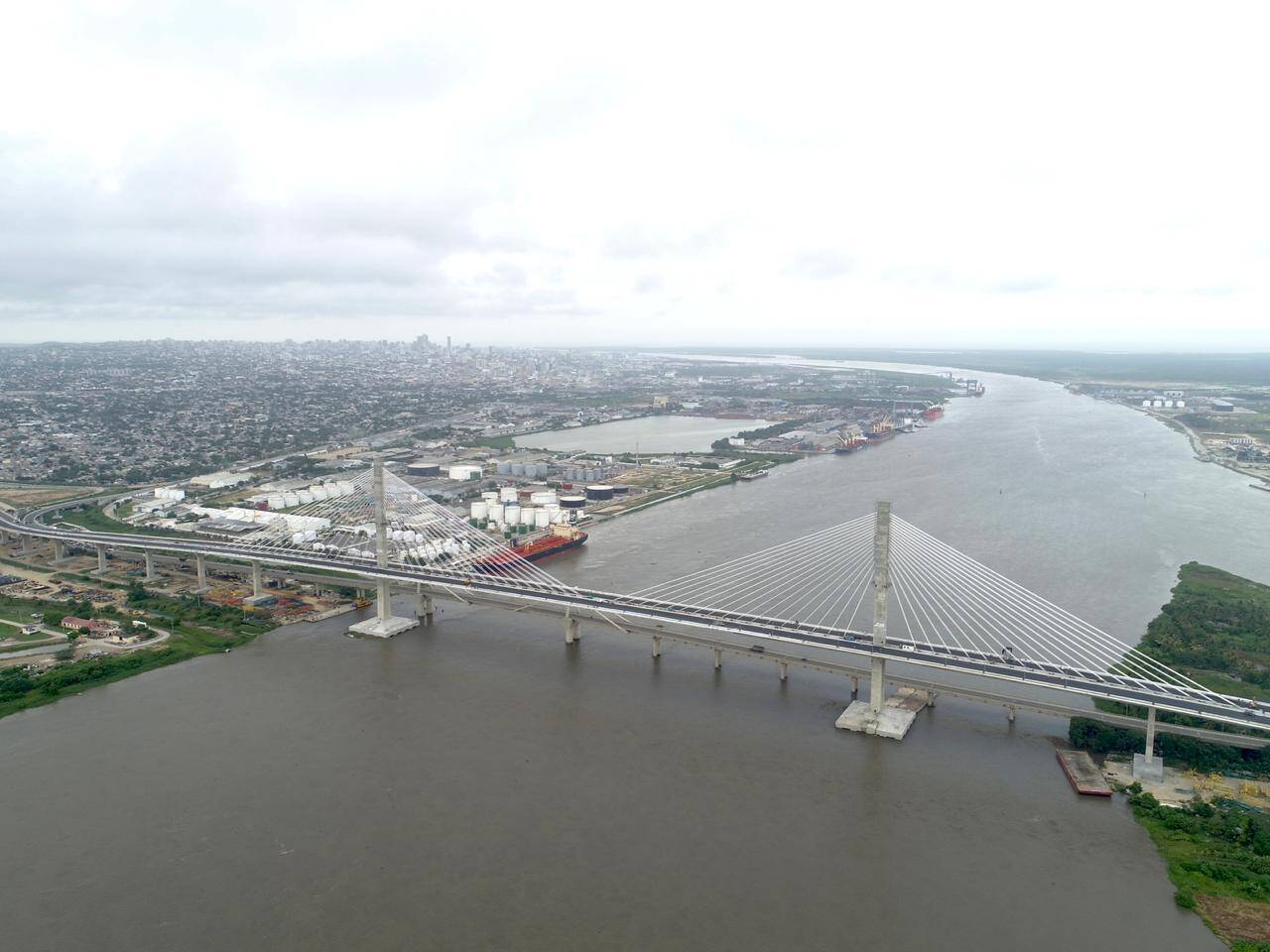 Panorámica del Río Magdalena en Barranquilla.