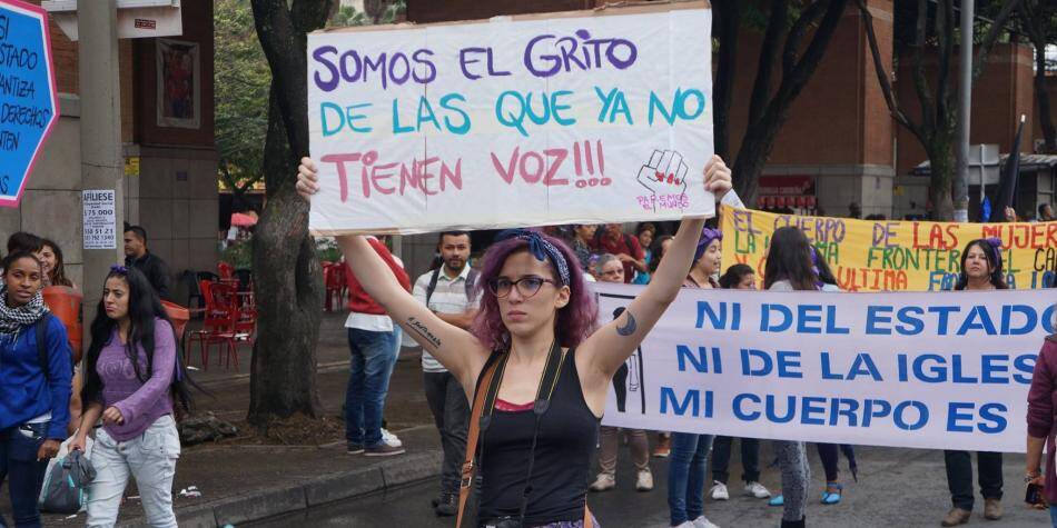 Una de las marchas contra la violencia hacia las mujeres.