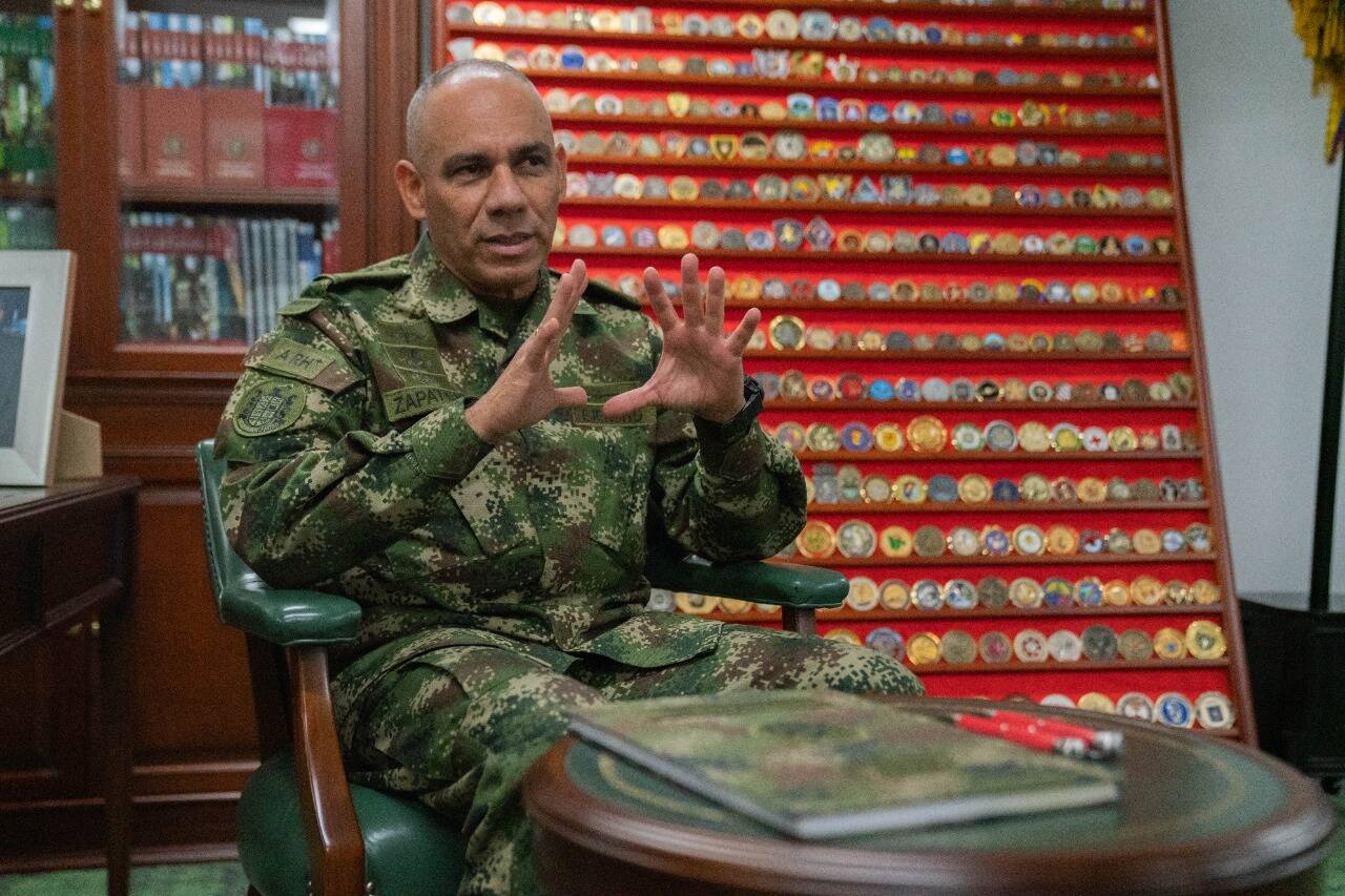El general Eduardo Enrique Zapateiro, comandante del Ejército Nacional.