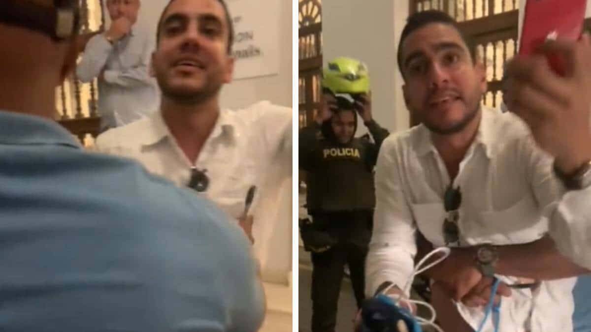 El senador del Pacto Histórico, Álex Flórez, protagonizó un enfrentamiento con miembros de las Policía en Cartagena.