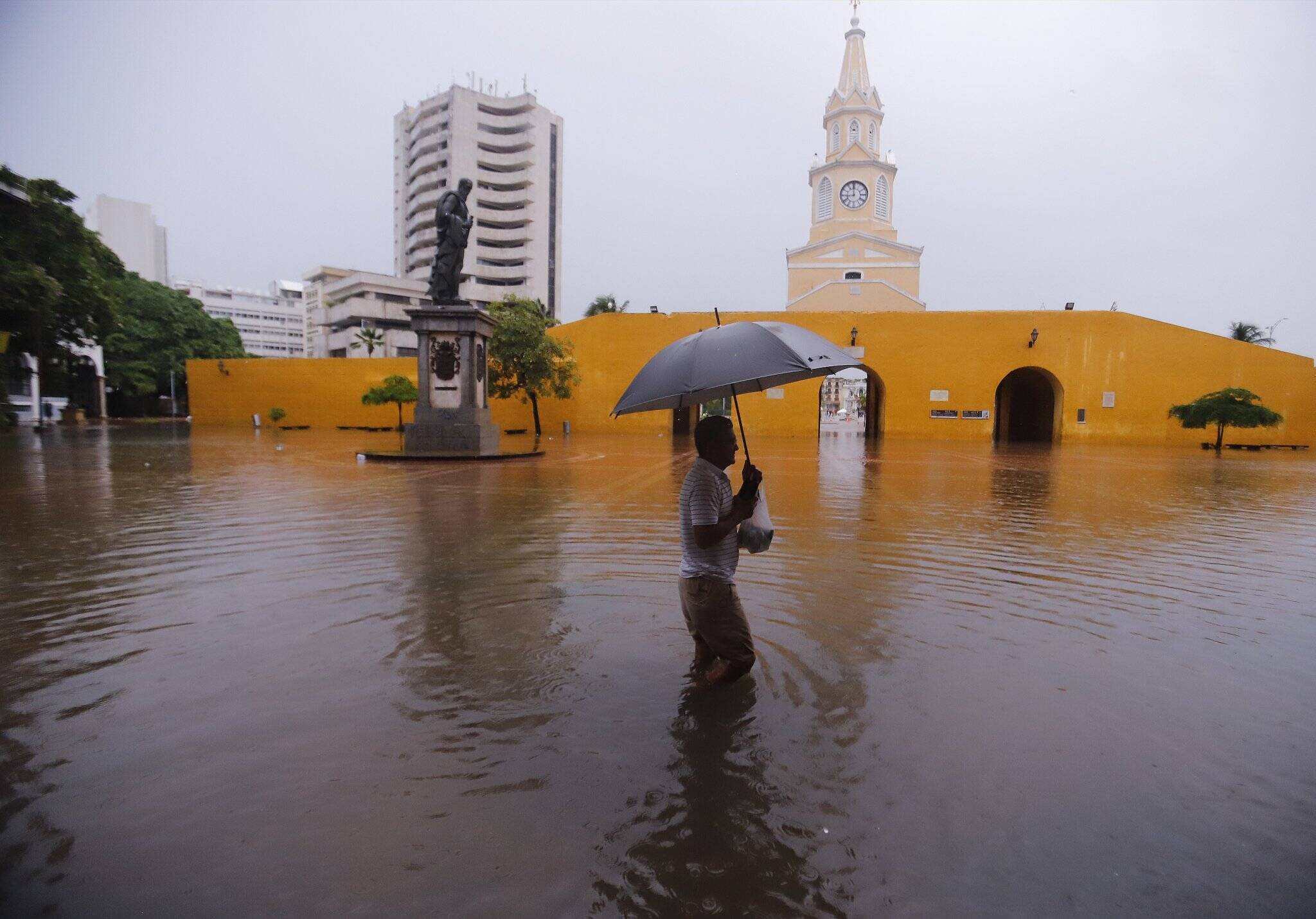 Las fueles lluvias provocaron inundaciones en diferentes sectores de cartagena a inicios de este.