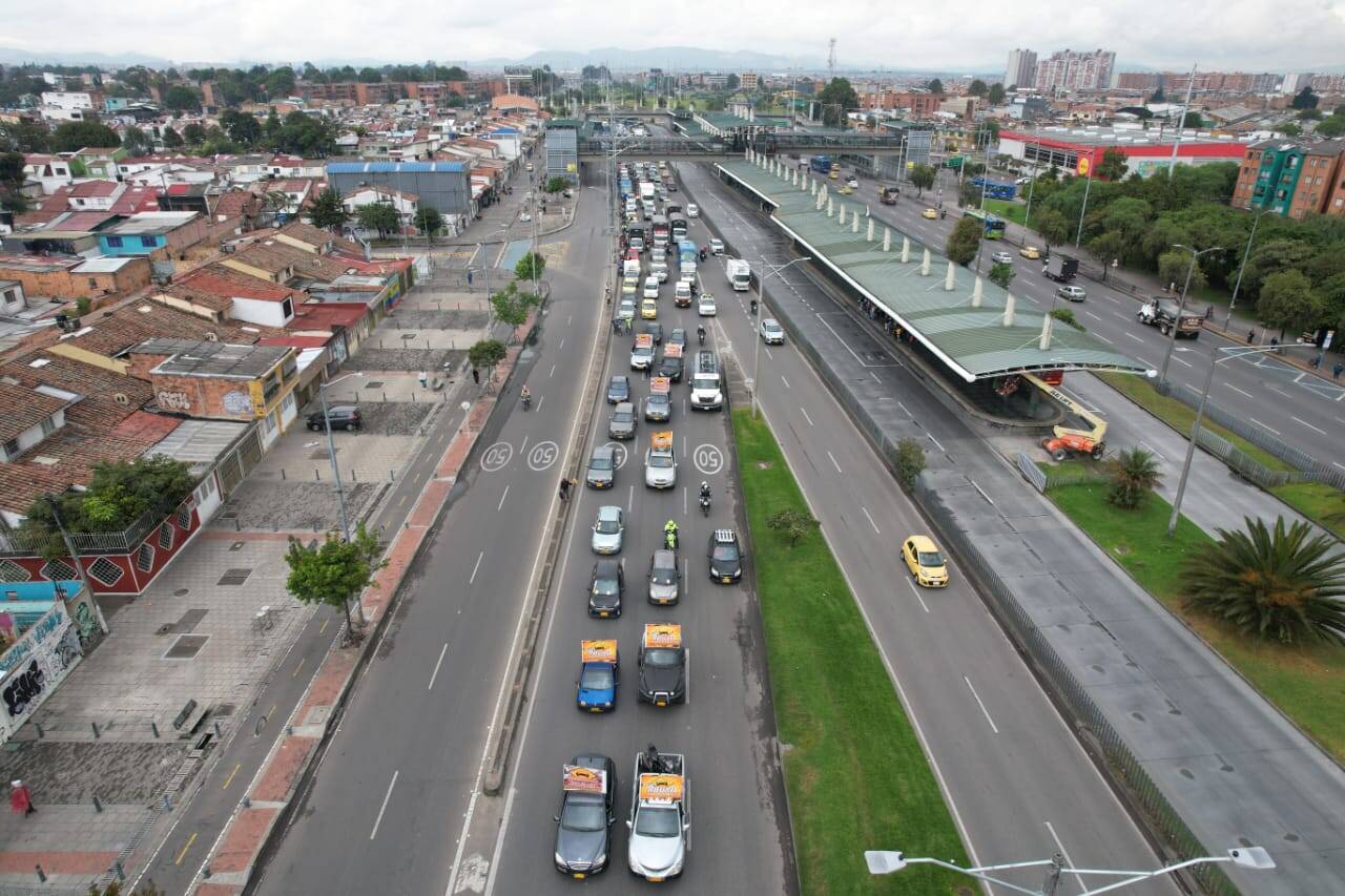 Protestas contra nuevo pico y placa en Bogotá.
