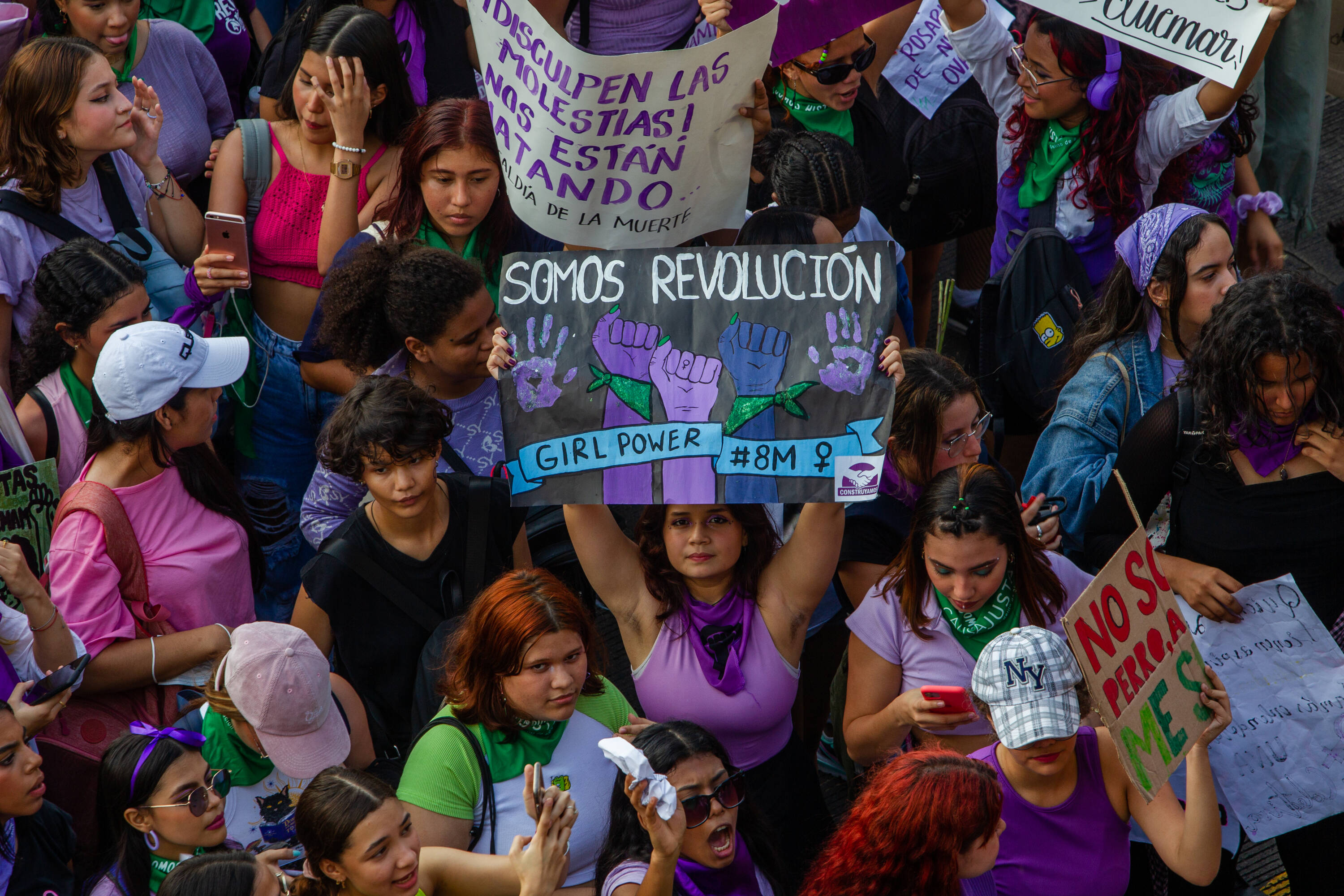 Marcha en el marco del 8M en Barranquilla a cargo de los distintos colectivos feministas de la ciudad. Cerca de 700 mujeres salieron a la calle en conmemoración del Día Internacional de la Mujer y con ello mantener la lucha por los derechos de este género humano.