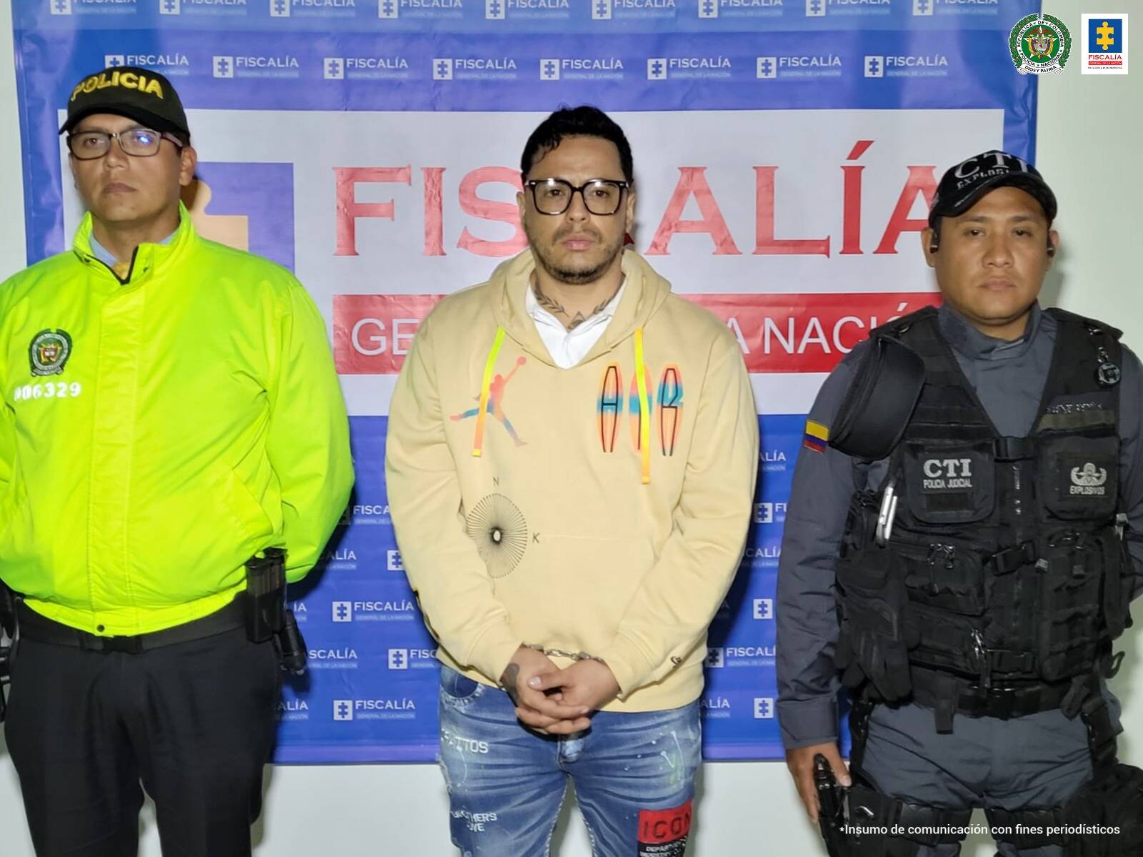 Jorge Eliécer Díaz Collazos, alias Castor se encuentra preso en Bogotá.
