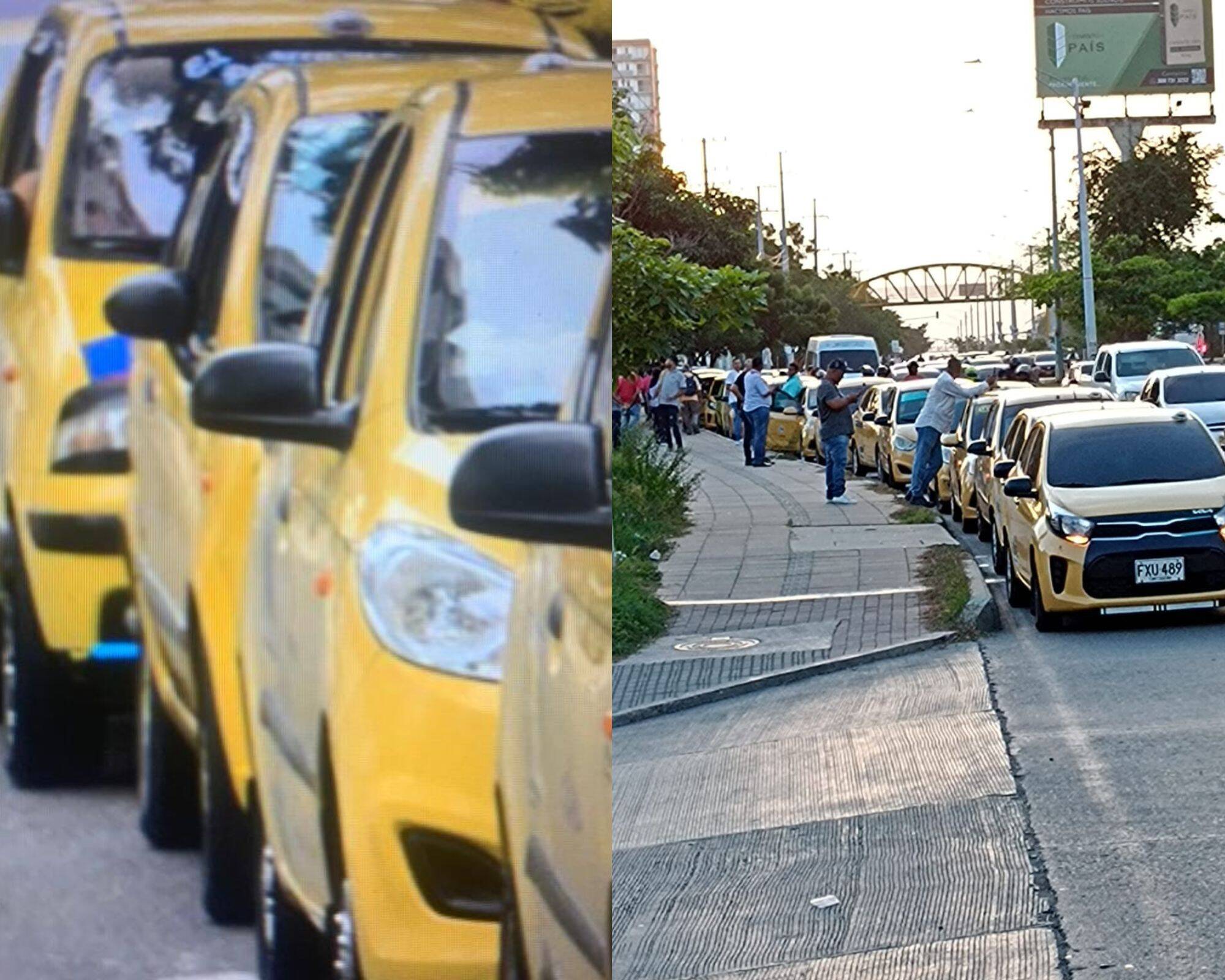 Paro de Taxistas en Cartagena