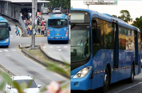 Autobuses del sistema MIO en Cali.
