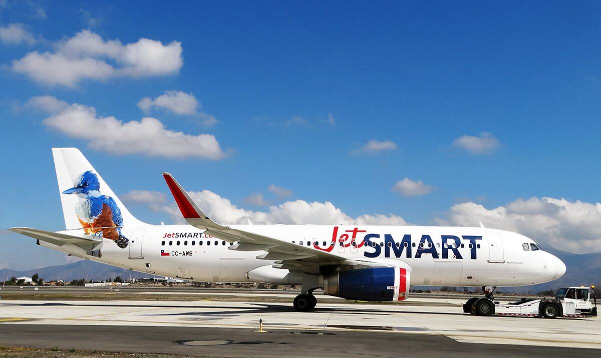 Jetsmart opera actualmente 20 rutas internacionales en siete países de América del Sur.