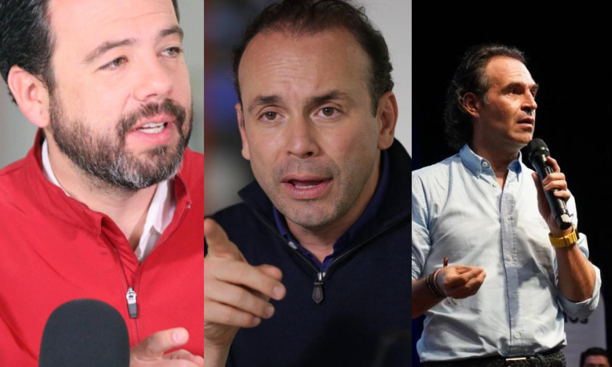 Carlos Fernando Galán, Alejandro Eder y Federico Gutiérrez.