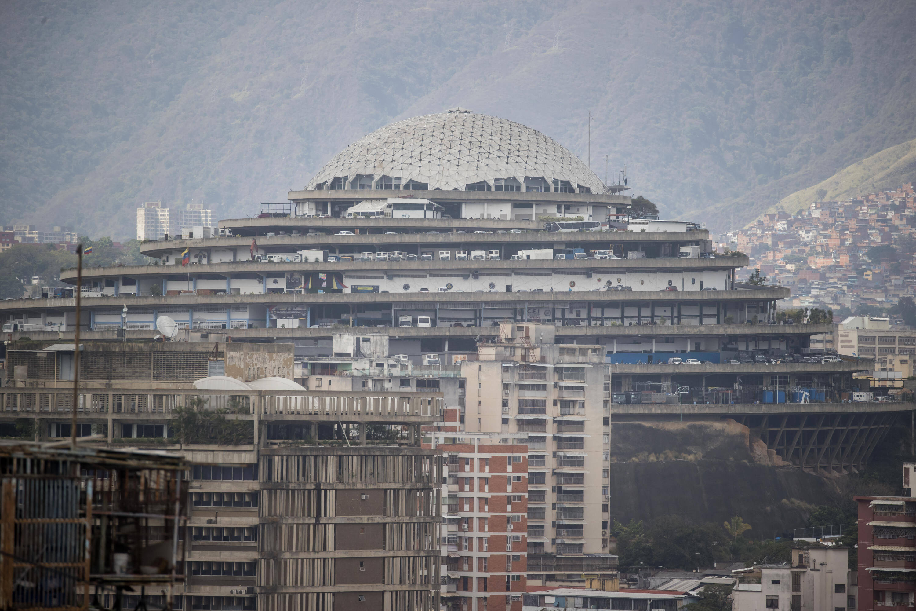 'El Helicoide', lugar donde se encuentra recluida Rocío San Miguel, en Caracas (Venezuela).