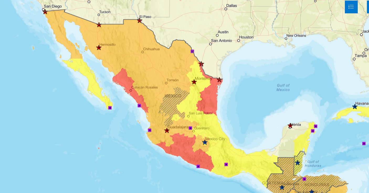 Las autoridades de Estados Unidos han catalogado a México con un nivel de riesgo importante.