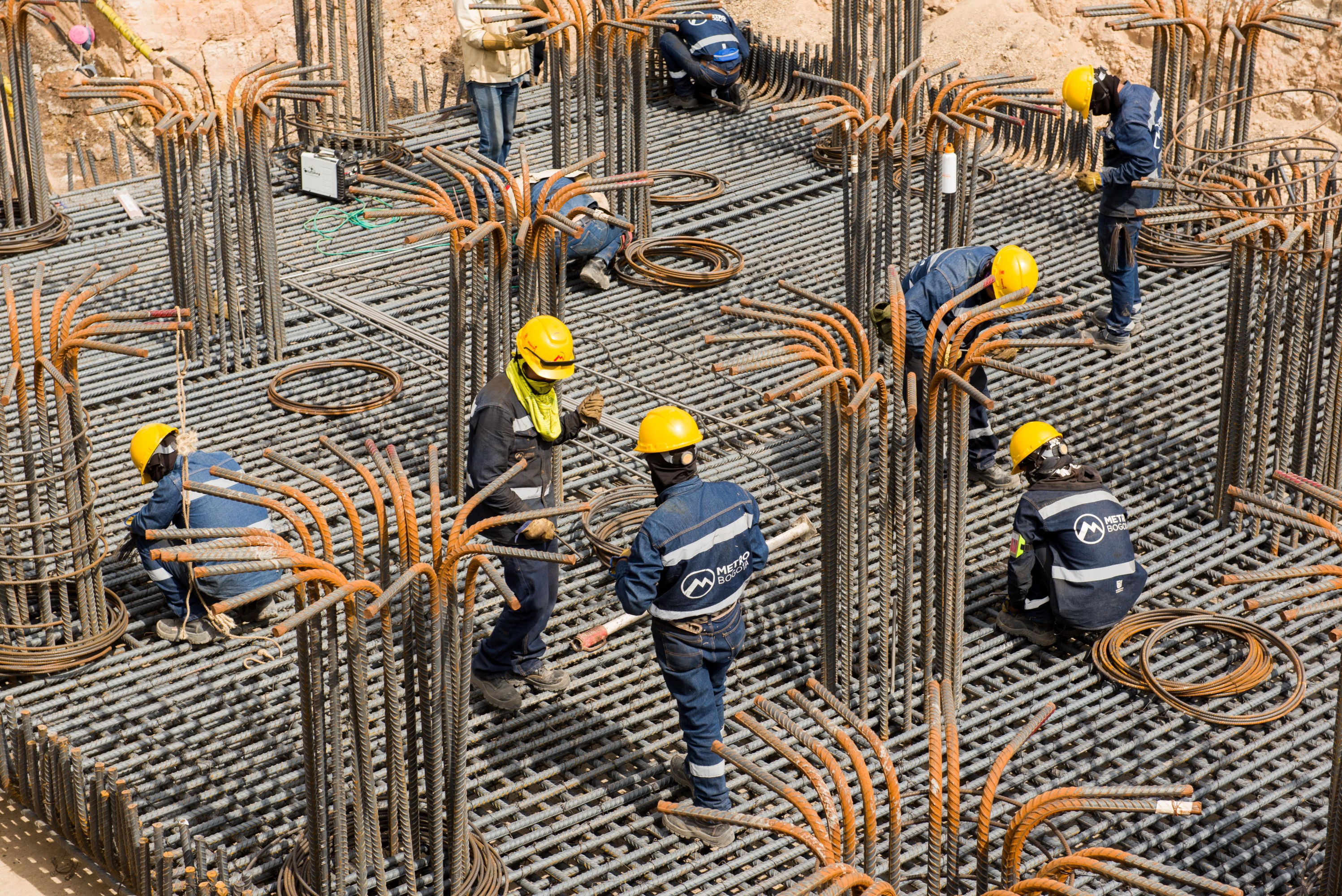 Obras del metro de Bogotá.