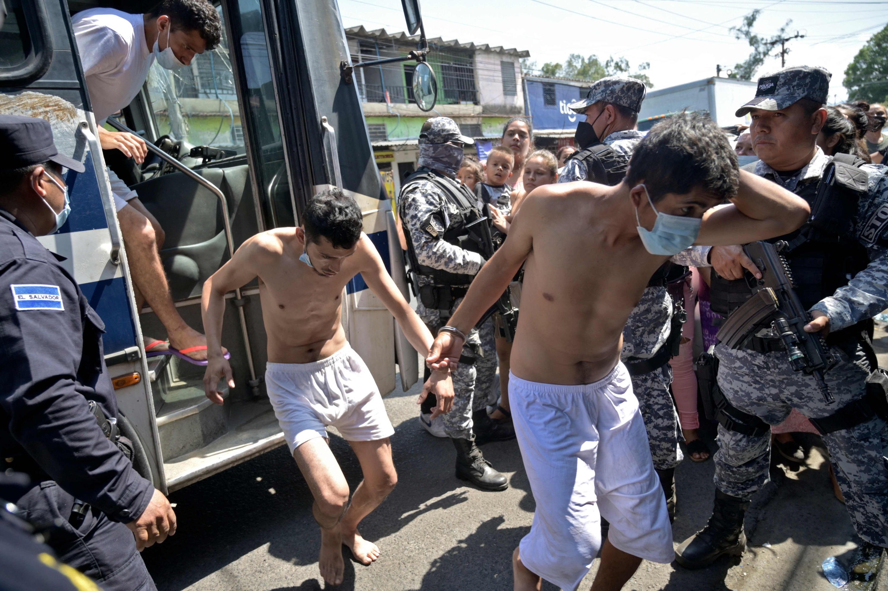 Capturados durante el régimen de excepción en El Salvador.