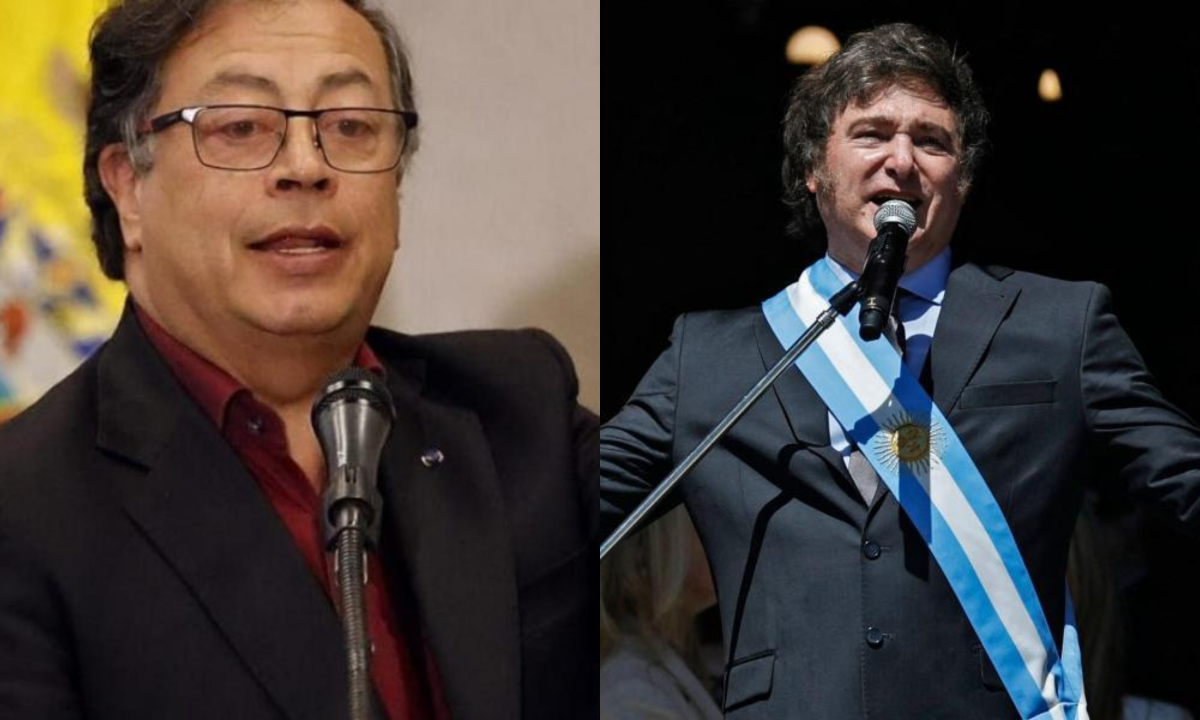 El presidente de Colombia, Gustavo Petro, y el presidente argentino, Javier Milei.