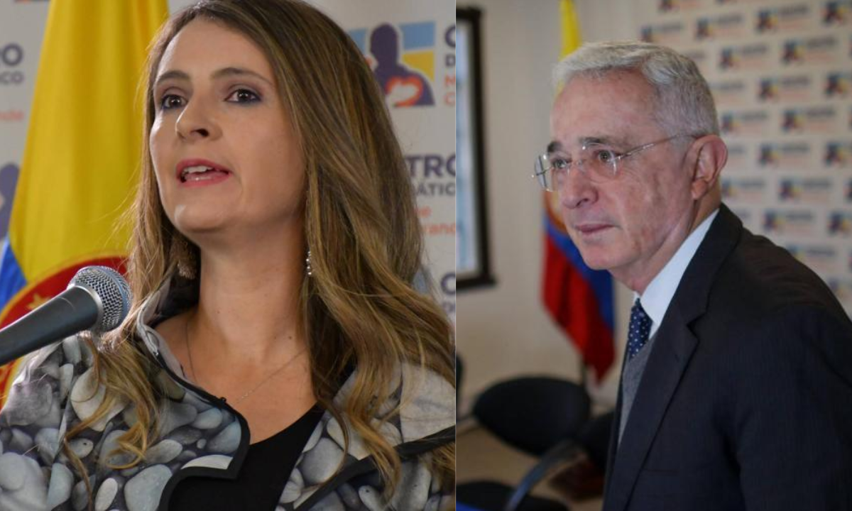 Paloma Valencia y Álvaro Uribe.