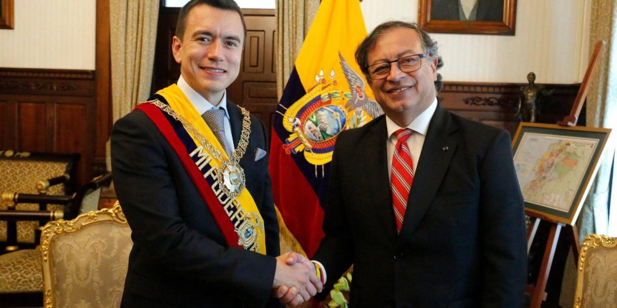 Daniel Noboa y Gustavo Petro.