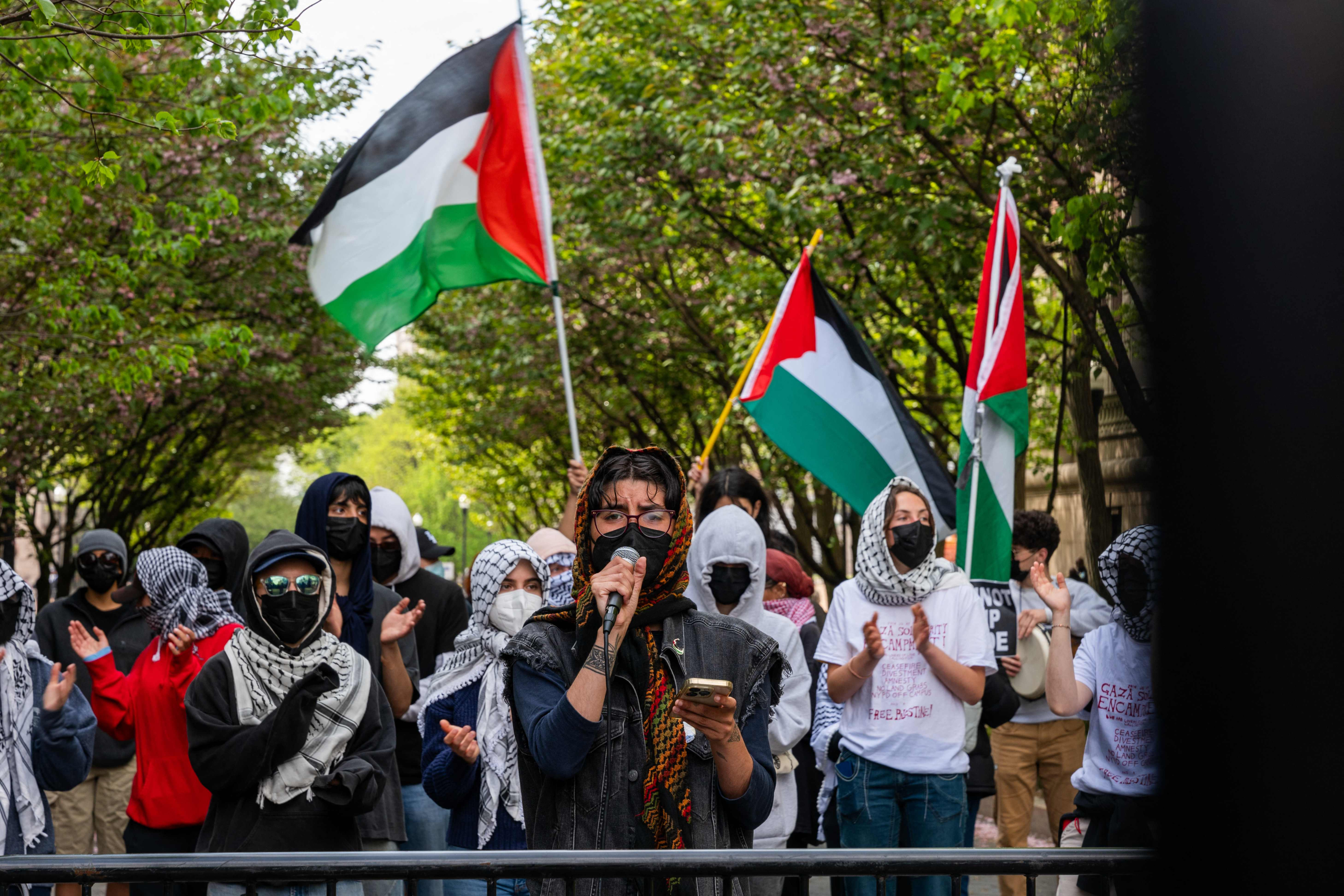 Protestas Propalestinas en la Universidad de Columbia.