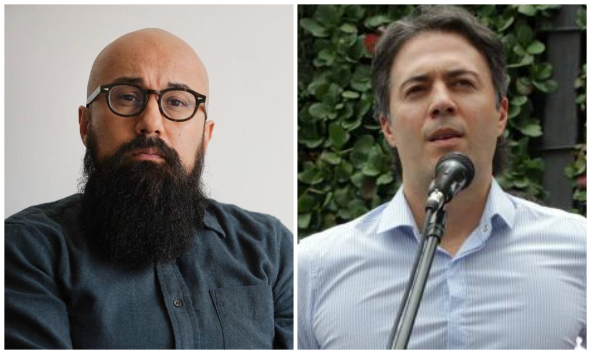 Carlos Carrillo, director de la UNGRD, y Daniel Quintero, exalcalde de Medellín.