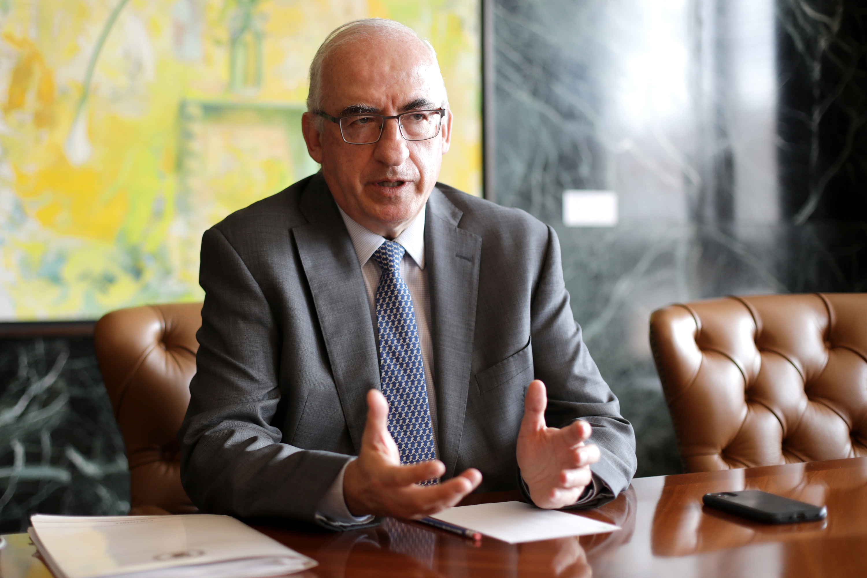 Bogotá 06 de Mayo 2024.
El Gerente General del Banco de la República de Colombia, Leonardo Villar en entrevista para El Tiempo.