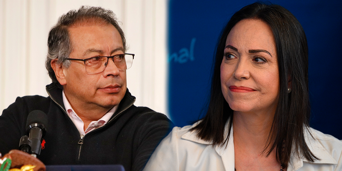 Gustavo Petro y María Corina Machado.