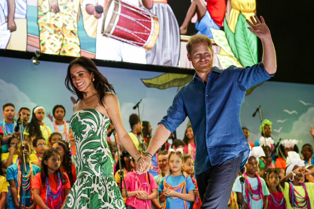 Los duques de Sussex mostraron su alegría de estar en Colombia.